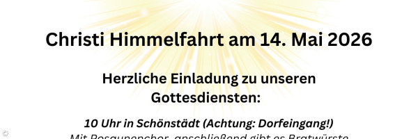 Himmelfahrt in Schönstädt 2026