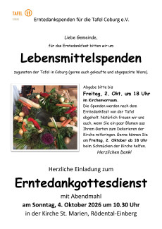 Erntedank St. Marien 2026