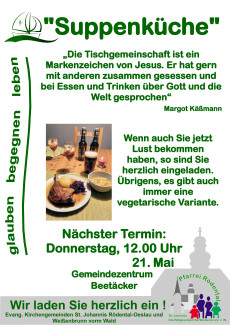 Suppenküche 21. Mai 2026